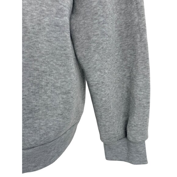 SHEIN Gray "90s Babe" Distressed Crew Neck Relaxed Fit Sweater Grunge Era Y2K - Picture 9 of 12